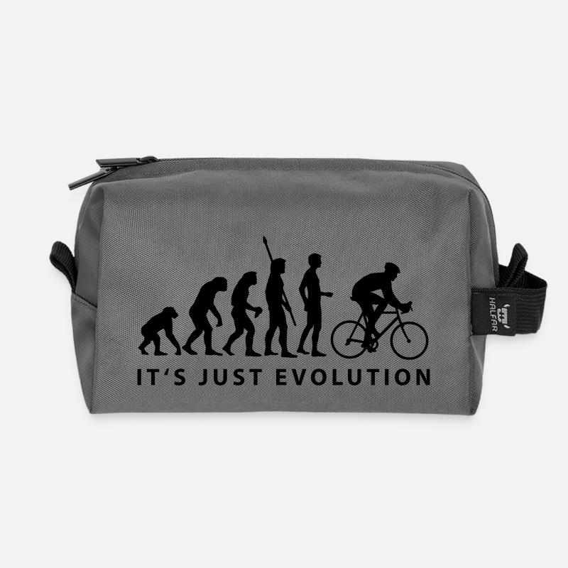 evolution_radfahrer_b - Recycelte Kulturtasche - Anthrazit