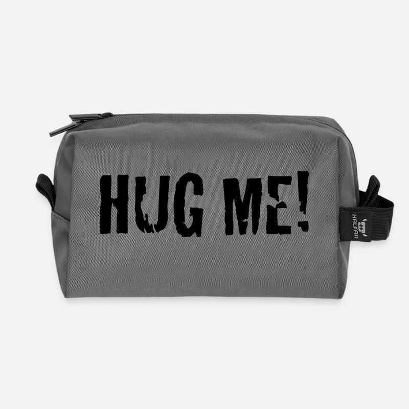 hug me - Recycelte Kulturtasche - Anthrazit
