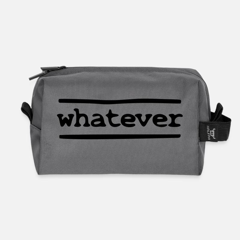 whatever - Recycelte Kulturtasche - Anthrazit