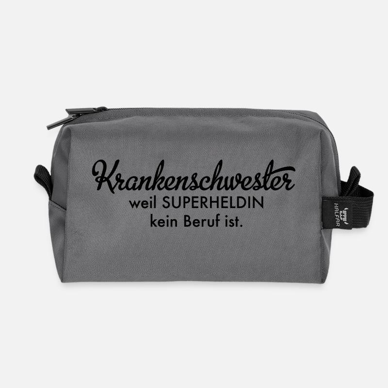 Krankenschwester - Recycelte Kulturtasche - Anthrazit
