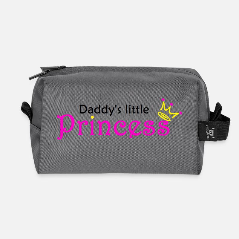 Daddy's Little Princess Rosa - Recycelte Kulturtasche - Anthrazit