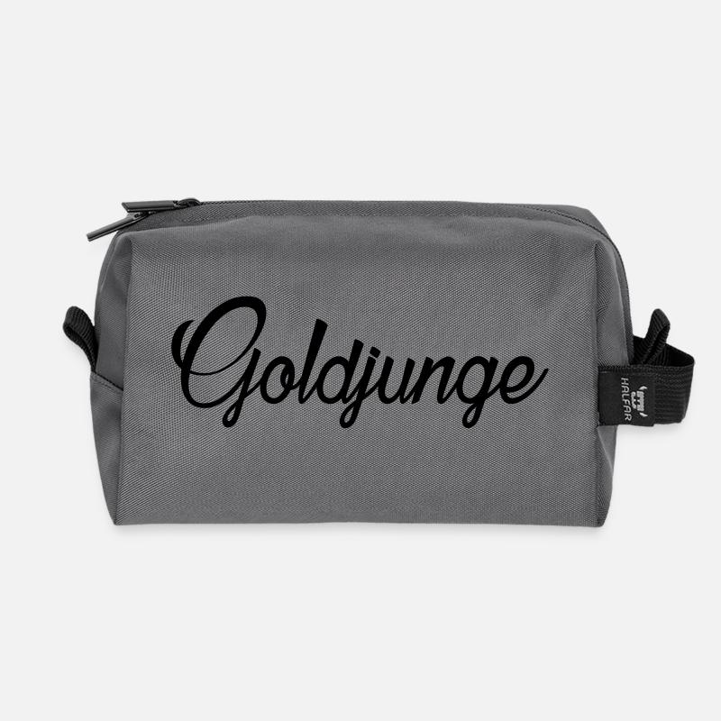 Goldjunge - Recycelte Kulturtasche - Anthrazit