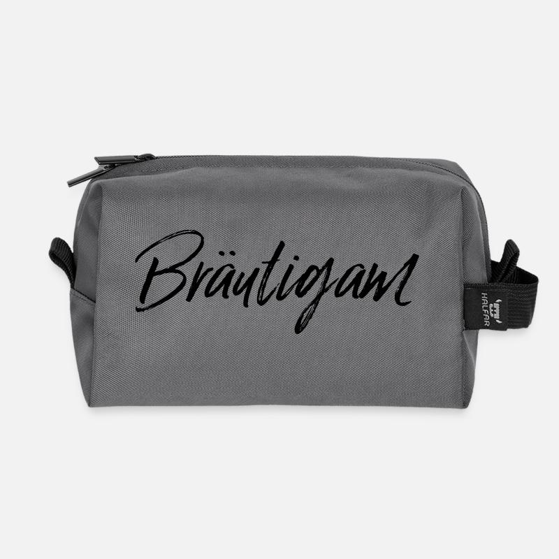 Bräutigam schwarz - Recycelte Kulturtasche - Anthrazit