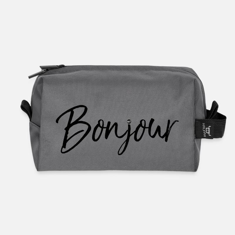 Bonjour - Recycelte Kulturtasche - Anthrazit