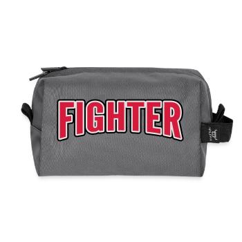Fighter - Recycled Toiletry Zip Bag - anthracite - Front