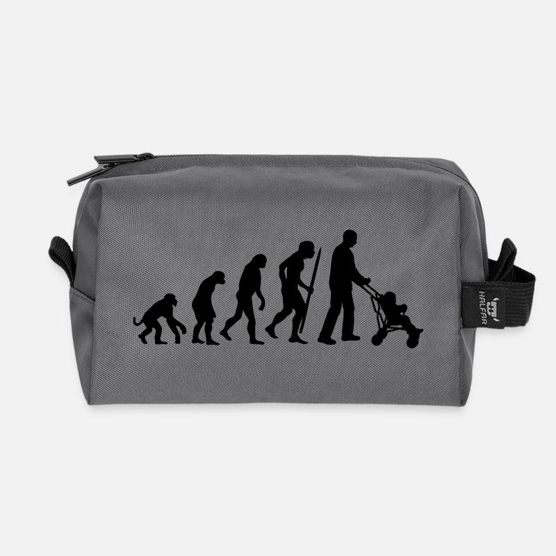 Evolution de la paternité du (grand) - Trousse de toilette en tissu recyclé - anthracite