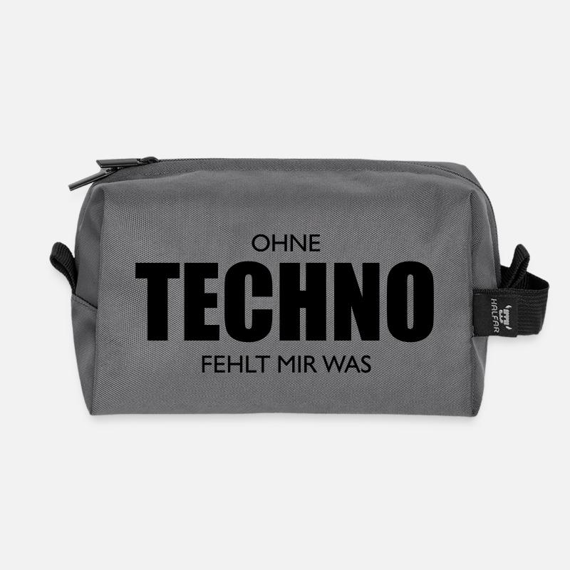 Sans la techno, il te manque quelque chose - Trousse de toilette en tissu recyclé - anthracite