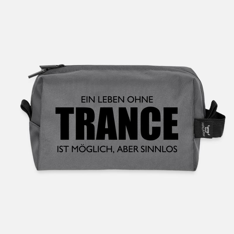 Ein Leben ohne Trance ist möglich, aber sinnlos - Recycelte Kulturtasche - Anthrazit