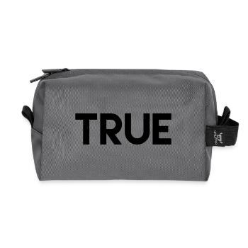stylish design, true - Recycled Toiletry Zip Bag - anthracite - Front