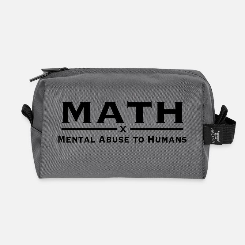 math - Trousse de toilette en tissu recyclé - anthracite