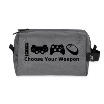 chose your weapon - Recycled Toiletry Zip Bag - anthracite - Front