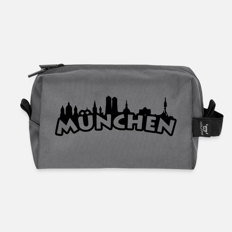 Munich - Recycled Toiletry Zip Bag - anthracite