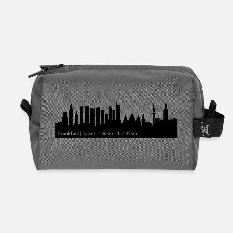 Frankfurt - Frankfurt Triathlon - Recycelte Kulturtasche - Anthrazit