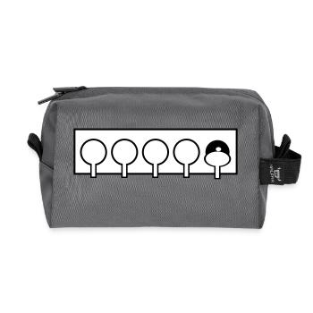 Biathlon shooting range, target - Recycled Toiletry Zip Bag - anthracite - Front