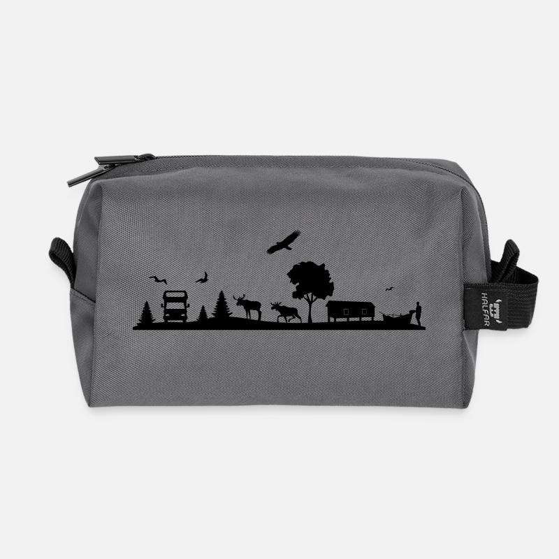 Landschaft - Schweden, Norwegen - Recycelte Kulturtasche - Anthrazit
