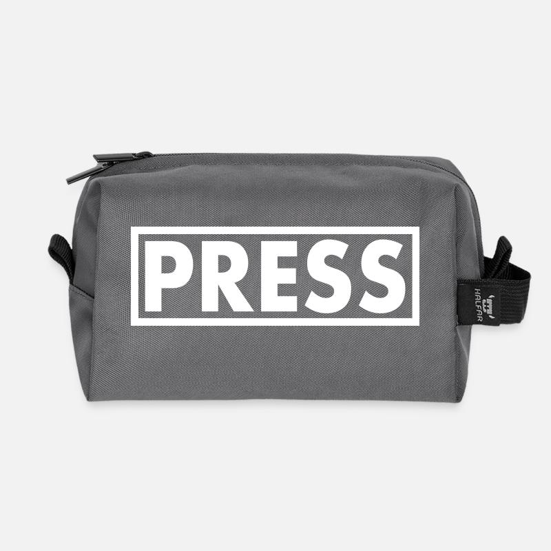 Press - Recycled Toiletry Zip Bag - anthracite