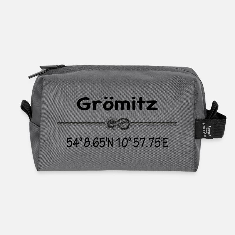 Grömitz - Recycelte Kulturtasche - Anthrazit