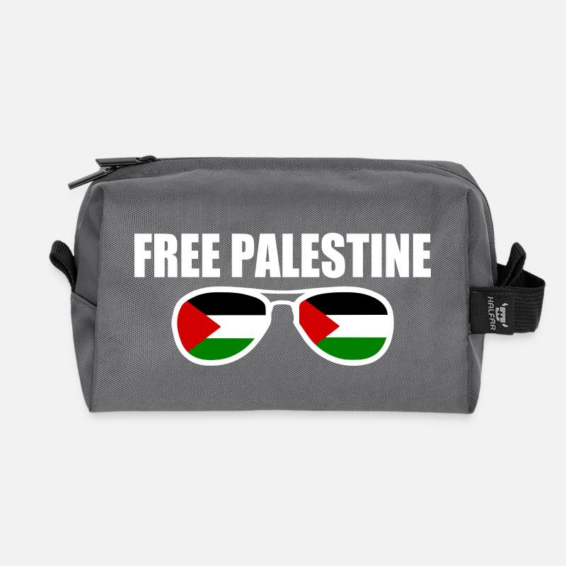 Free palestine - Recycelte Kulturtasche - Anthrazit