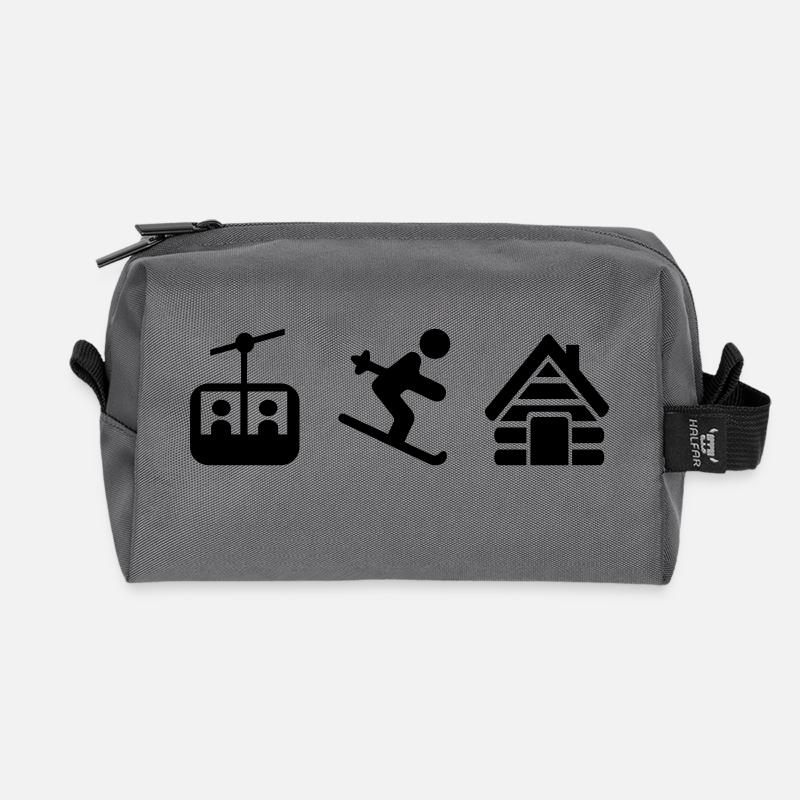 Ski - Recycelte Kulturtasche - Anthrazit