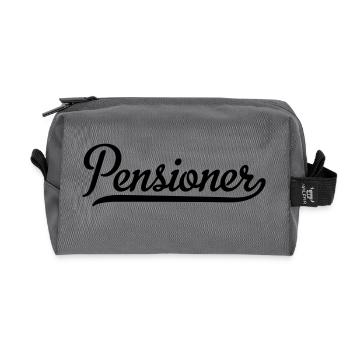 Pensioner - Recycled Toiletry Zip Bag - anthracite - Front