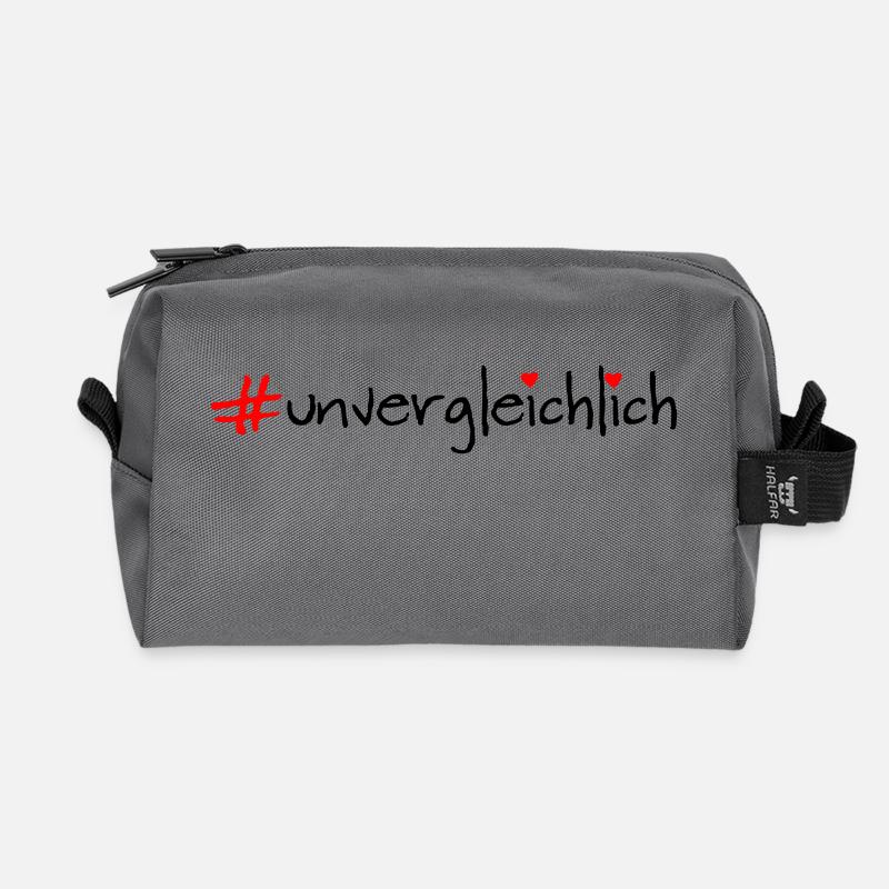 incomparable - Recycled Toiletry Zip Bag - anthracite