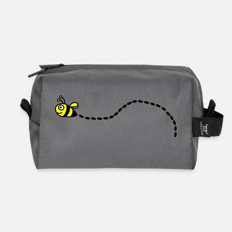 Biene - Recycelte Kulturtasche - Anthrazit