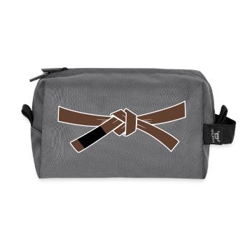 Brownbelt - Brown belt - Recycled Toiletry Zip Bag - anthracite - Front
