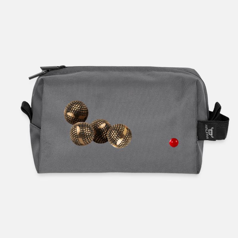 Boule-Spiel - Recycelte Kulturtasche - Anthrazit