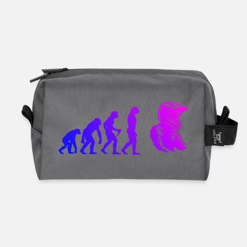 Statement for all motocross - Recycled Toiletry Zip Bag - anthracite