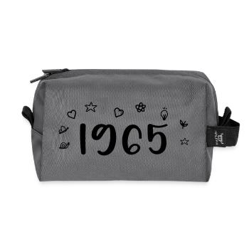 1965 Anniversaire 1965 Retro 1965 - Trousse de toilette en tissu recyclé - anthracite - Devant