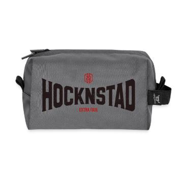 Hocknstad - Recycled Toiletry Zip Bag - anthracite - Front