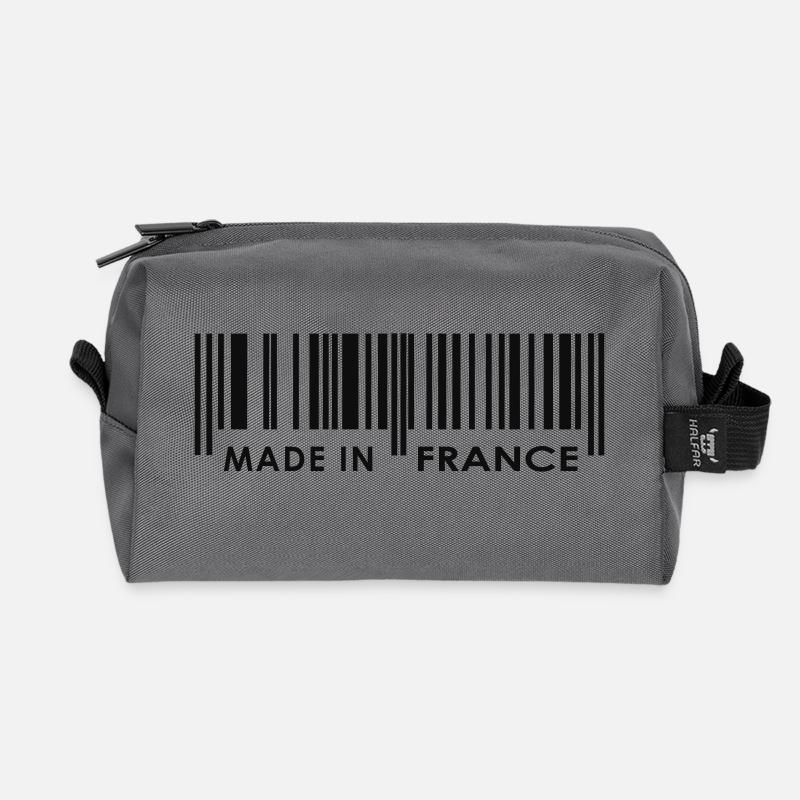 Made in Frankreich Barcode - Recycelte Kulturtasche - Anthrazit