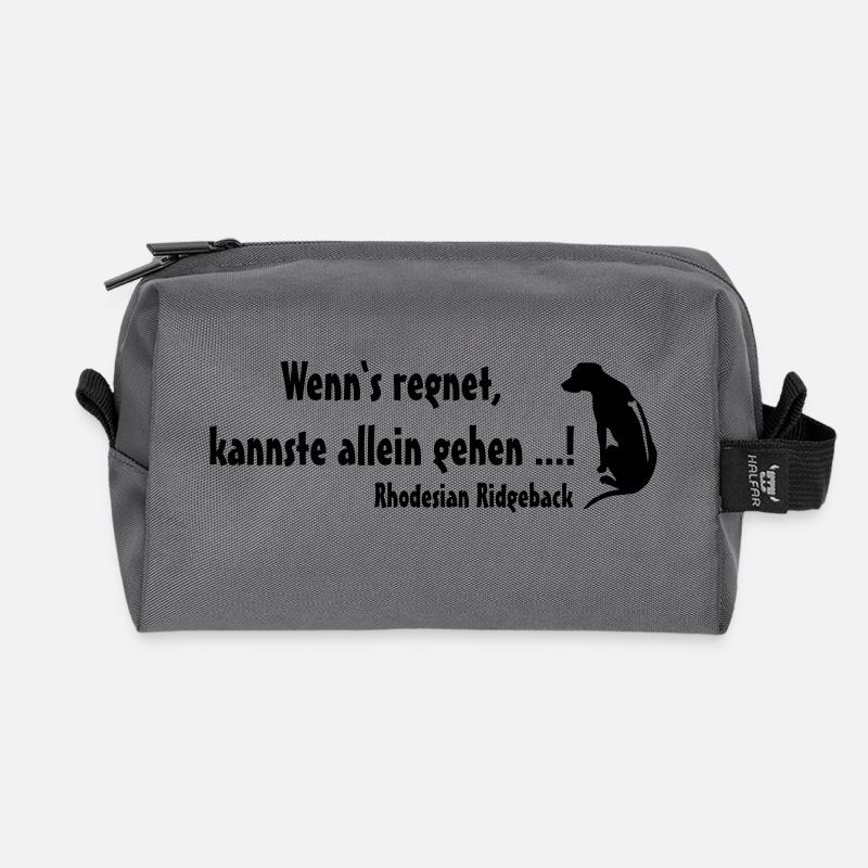 Rhodesian Ridgeback Regen - Recycelte Kulturtasche - Anthrazit