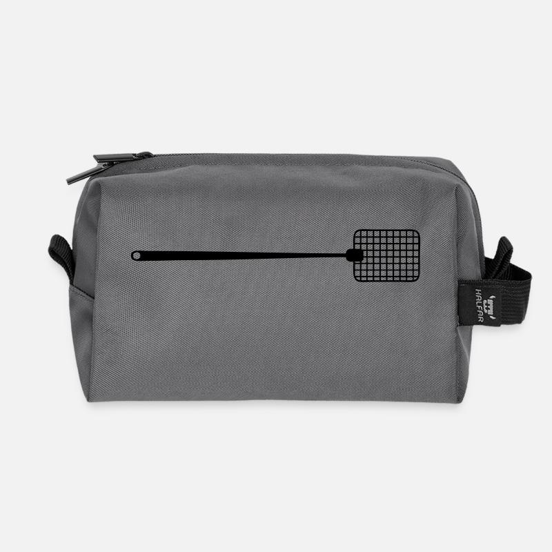 Flyswatter - Recycled Toiletry Zip Bag - anthracite