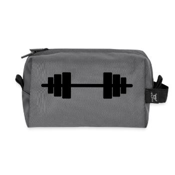 Weight Lifting - Recycled Toiletry Zip Bag - anthracite - Front