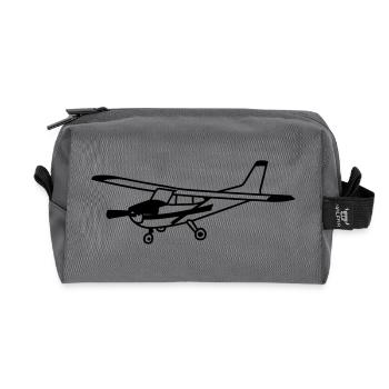 Cessna cadeau de vol pilote de lumière - Trousse de toilette en tissu recyclé - anthracite - Devant