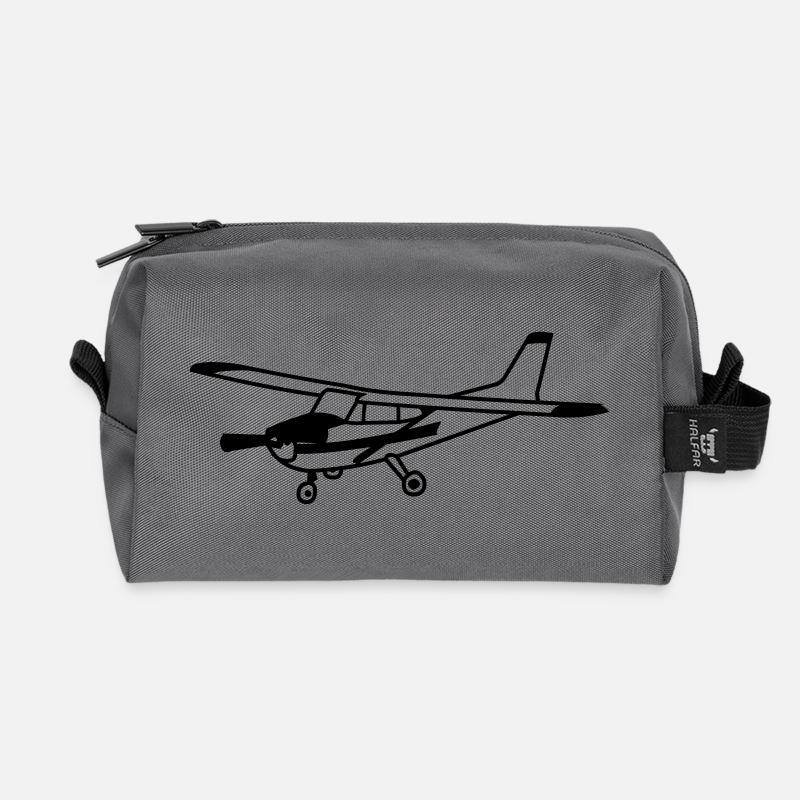 Cessna Sportflugzeug Pilot fliegen Geschenk - Recycelte Kulturtasche - Anthrazit