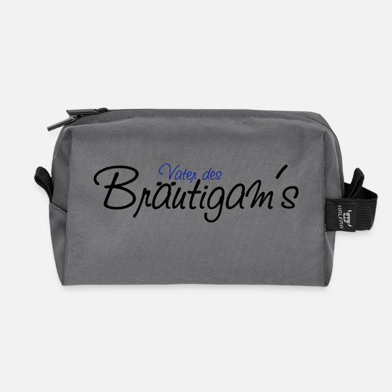 vater_des_braeutgams - Recycled Toiletry Zip Bag - anthracite