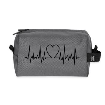 Herz Frequent - Recycelte Kulturtasche - Anthrazit - Vorne