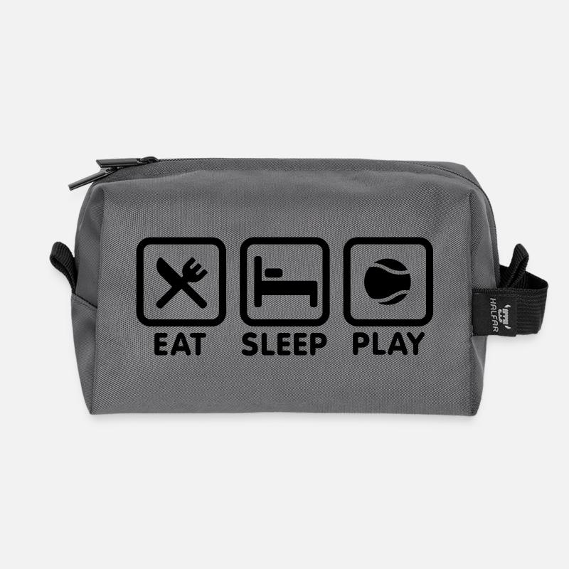 Eat Sleep Play Tennis - Recycelte Kulturtasche - Anthrazit