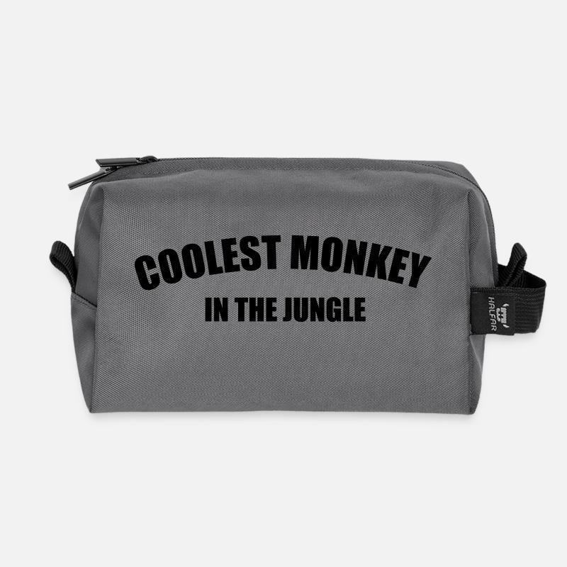 Coolest Monkey In The Jungle - Recycelte Kulturtasche - Anthrazit