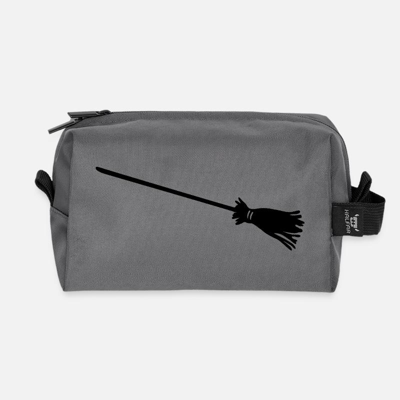 Witches' broom - Recycled Toiletry Zip Bag - anthracite