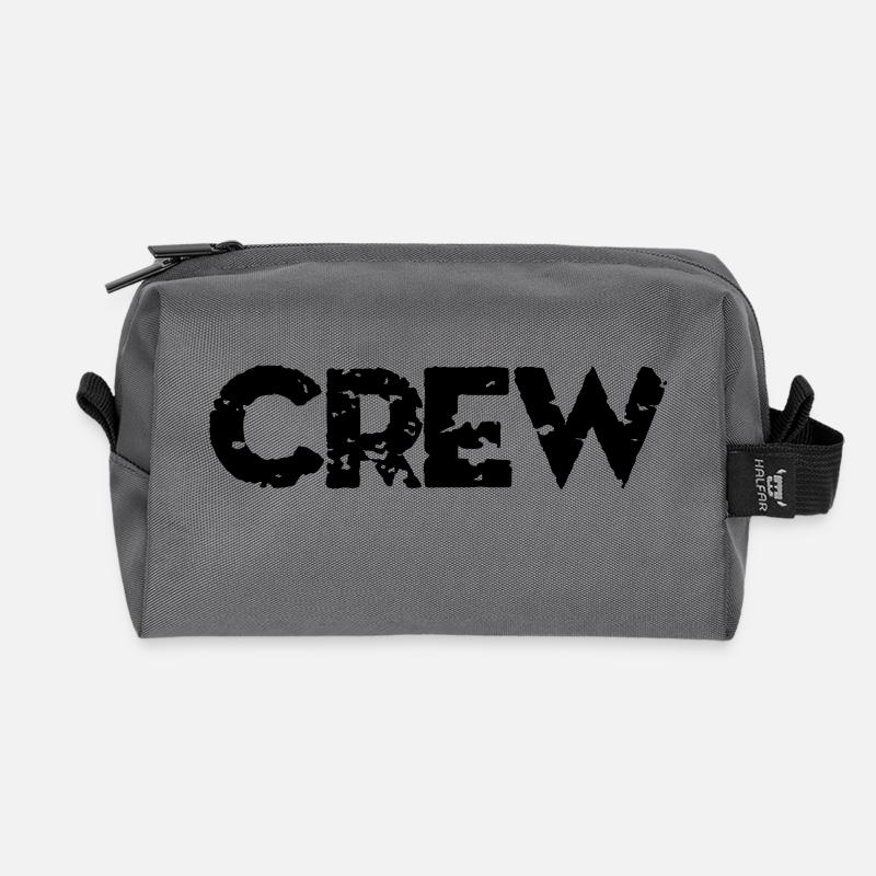 Crew - Recycled Toiletry Zip Bag - anthracite