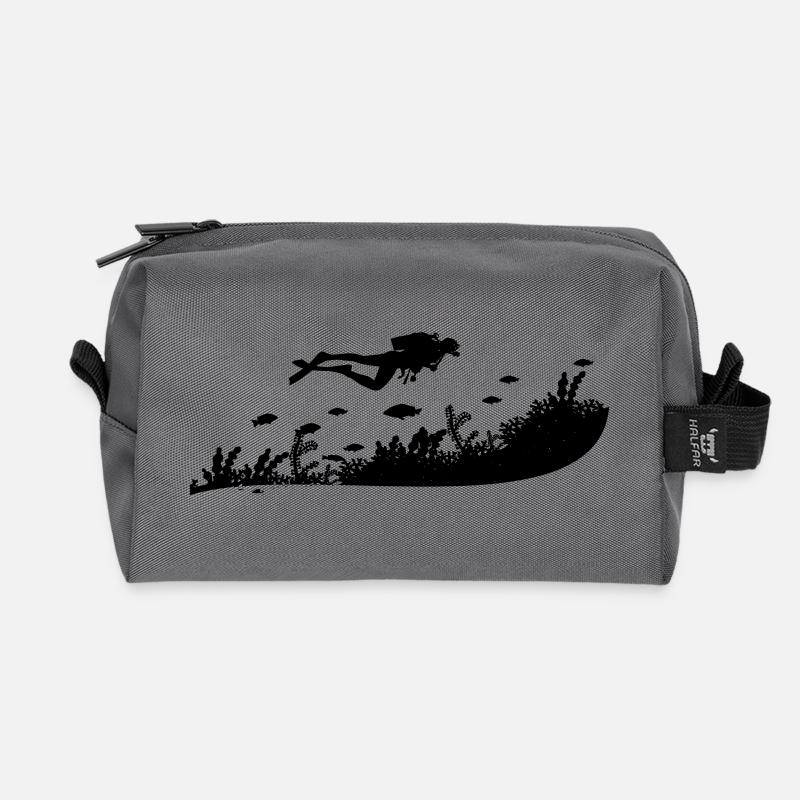 Tauchen - Recycelte Kulturtasche - Anthrazit