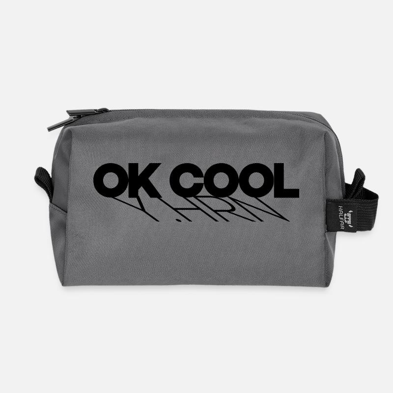 ok cool T-Shirt - Recycelte Kulturtasche - Anthrazit