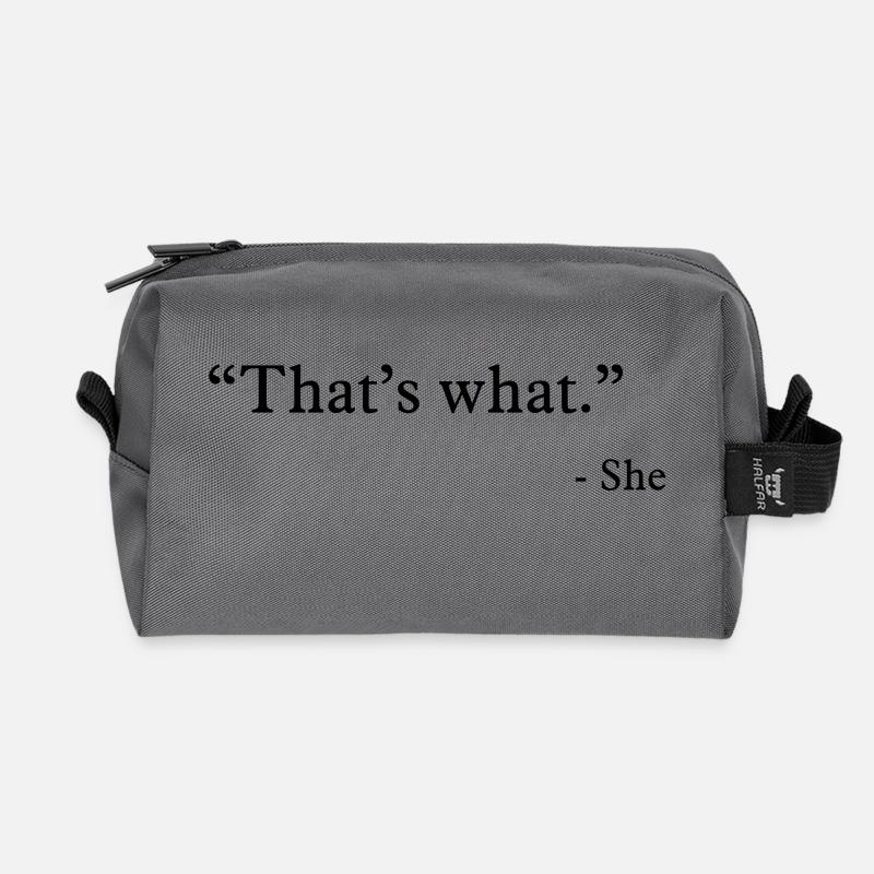 that's what she said - Recycled Toiletry Zip Bag - anthracite
