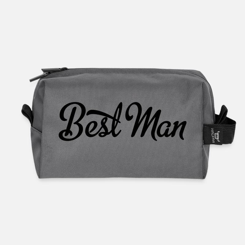 best man - Recycelte Kulturtasche - Anthrazit
