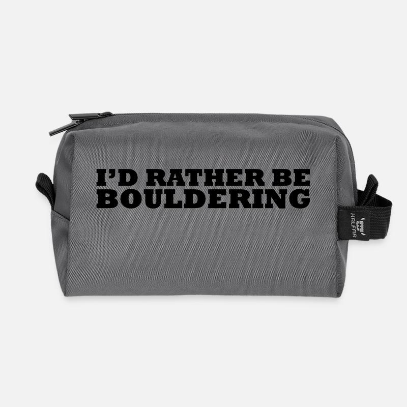 I'd rather be bouldering - Recycelte Kulturtasche - Anthrazit