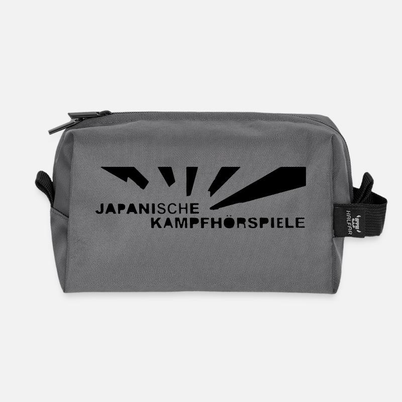 JAPANISCHE KAMPFHÖRSPIELE - Recycelte Kulturtasche - Anthrazit