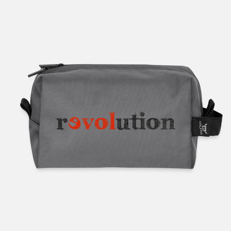 Revolution der Liebe - Recycelte Kulturtasche - Anthrazit